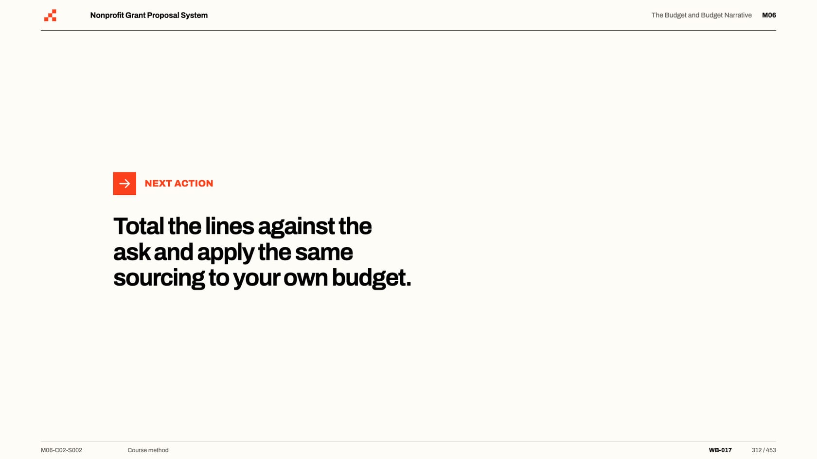 Course slide: building the program budget with honest personnel math