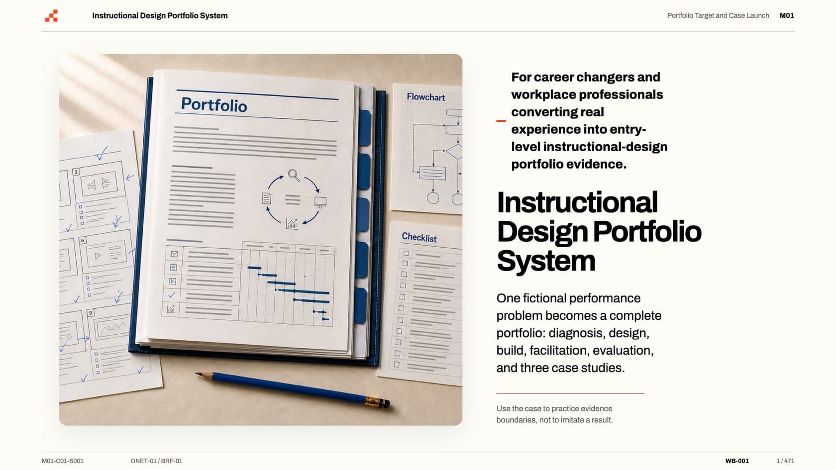 Frame 1 of 471: the portfolio dossier beside the course declaration